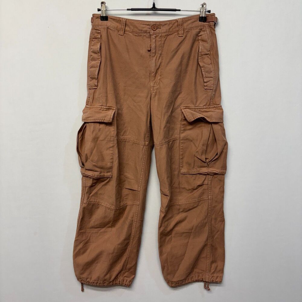 TNA Wide Leg Cargo Pants in Tan